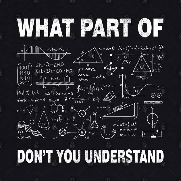 Cool Math What Part Of Don't You Understand | Funny Math Teacher by Meryarts